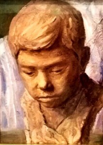 Terracotta, olio su faesite